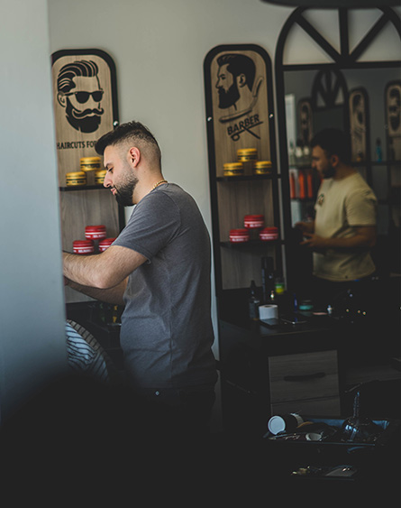 Werkplek bij Matay's Barbershop